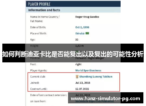 如何判断迪亚卡比是否能复出以及复出的可能性分析 如何判断迪亚卡比是否能复出以及复出的可能性分析